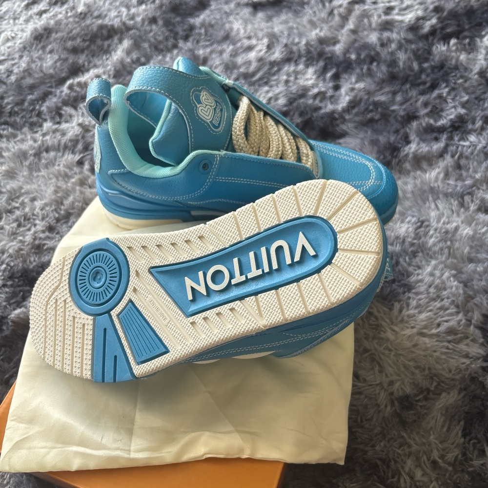 Blue High-Top Sneakers